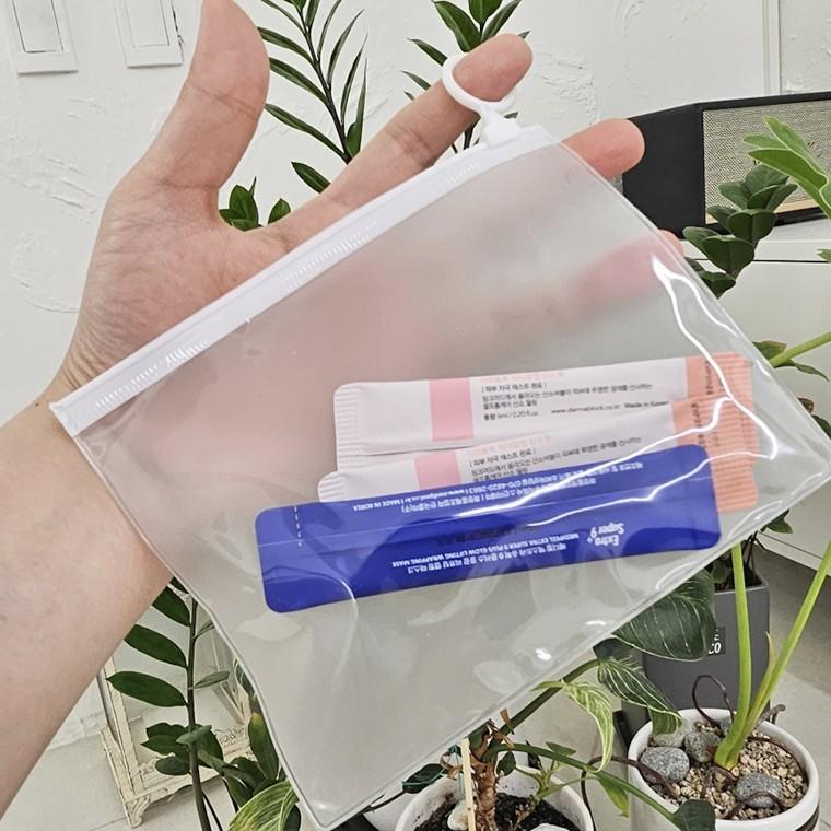 16X13 슬라이드 고리 지퍼백 파우치