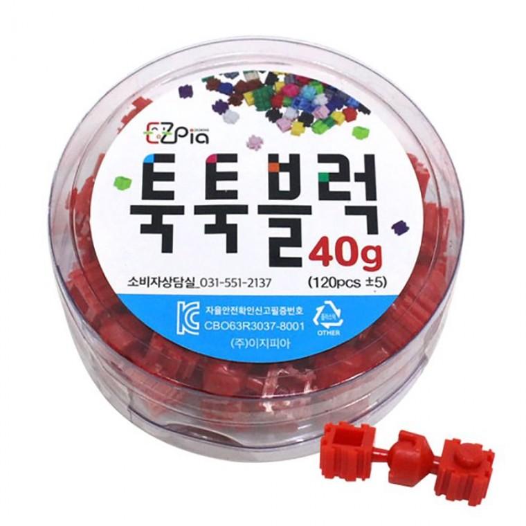 글로벌이지 뚝딱 툭툭블럭 블록놀이 관절 빨강 40g