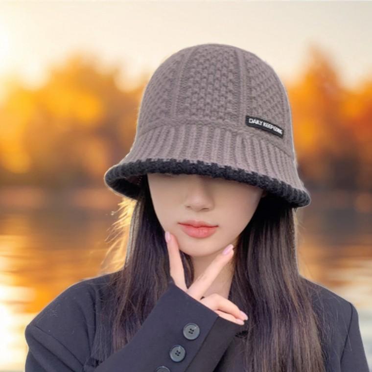 여성 겨울 니트 버킷햇 따뜻한 뜨개 벙거지 니트모자