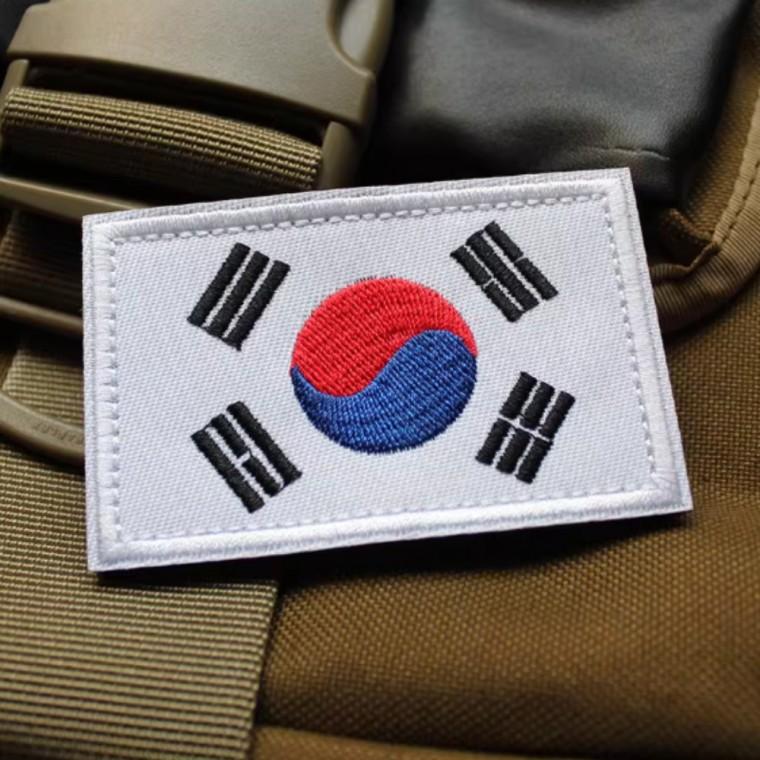 고급 국기 스티커 와펜 찍찍이 한국 국기  패치