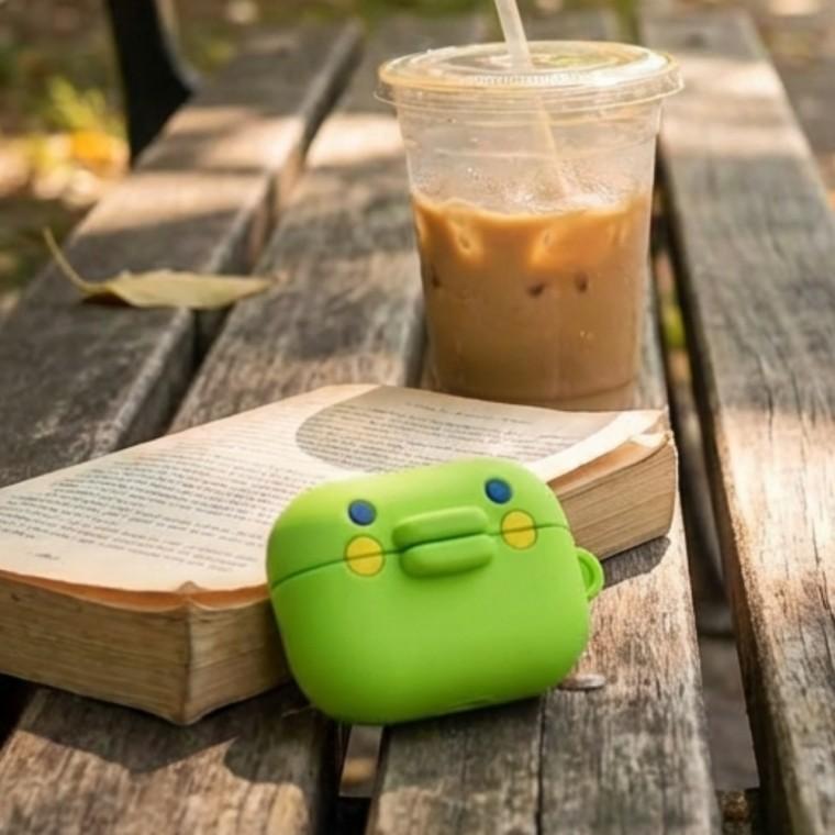 프로 충격 방지 초록 외계인 에어팟 케이스 방수보호