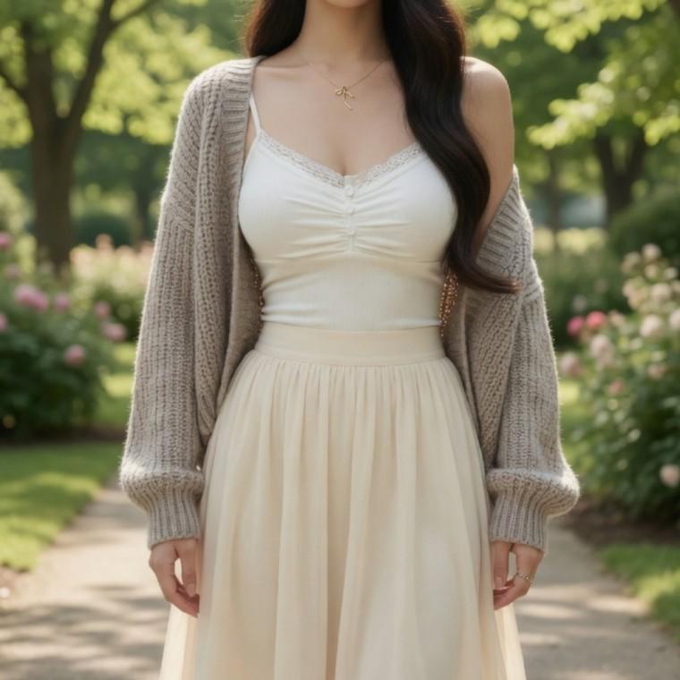 브이넥 레이스 단추 나시 여성 이너웨어 민소매 탑