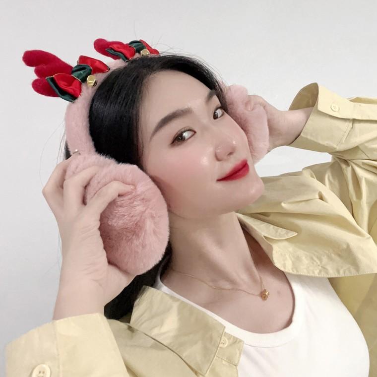 방울방울 루돌프 귀마개 성탄절귀마개 겨울귀덮개