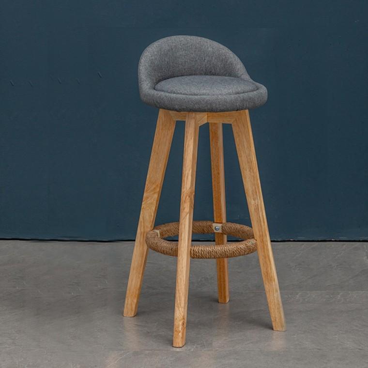가죽 마이홈 원목바 의자 (73cm)