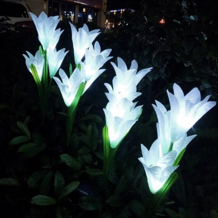 레인보우 백합 LED 태양광 꽃정원등(화이트) 태양광조명