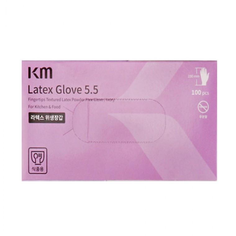 KM 식품용 라텍스 장갑 5.5g 100매