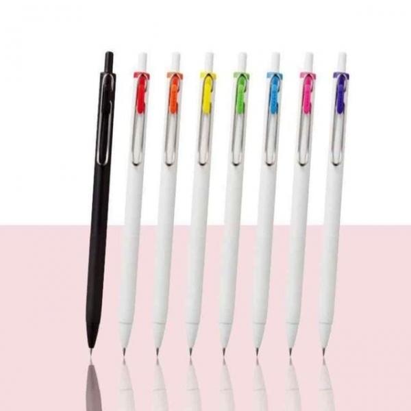 유니볼원 중성볼펜 0.38mm 10p 번짐없는볼펜 필기도구 학생용볼펜 사무용품