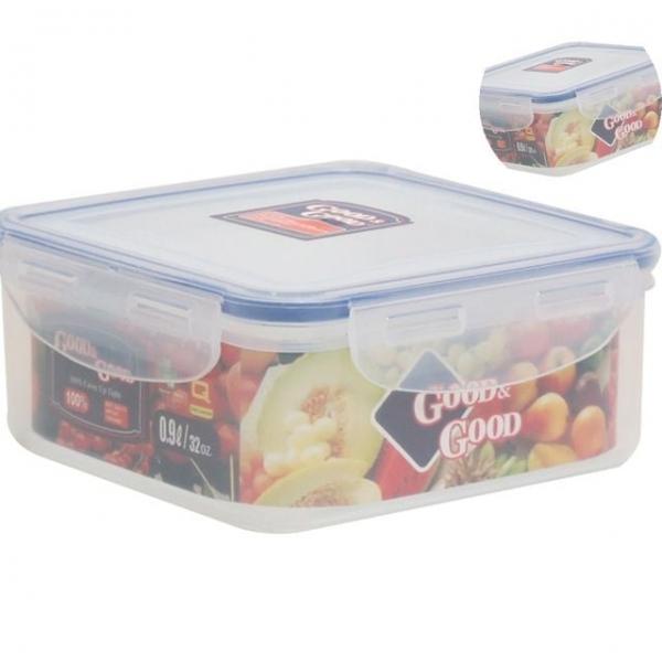 반찬용기 과일포장용기 정사각밀폐용기 0.9L