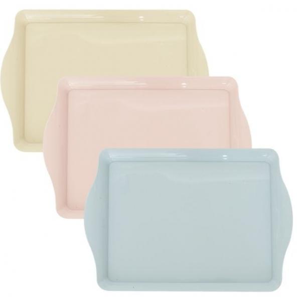 컬러 파티쟁반 대 400 x 275 x 25mm 멜라민트레이 디저트트레이 사각쟁반 특대쟁반 업소용쟁반