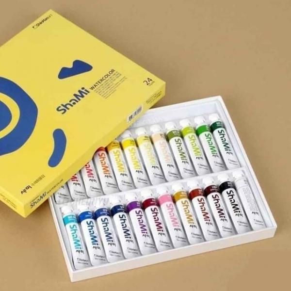 수채화물감 10ml 24색 수성물감 수채물감 물감세트 수채화도구