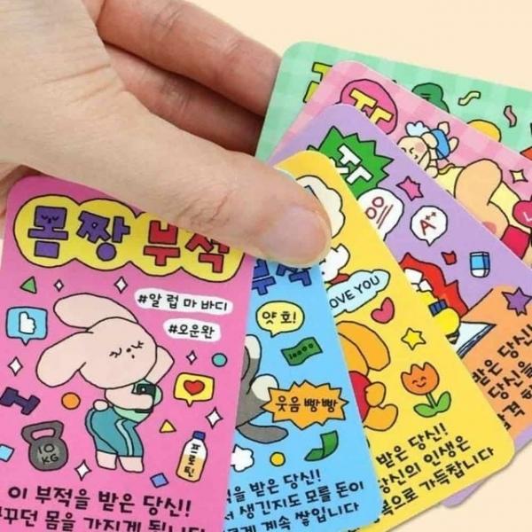 부적카드세트 캐릭터미니카드 메세지카드 미니카드 감사카드