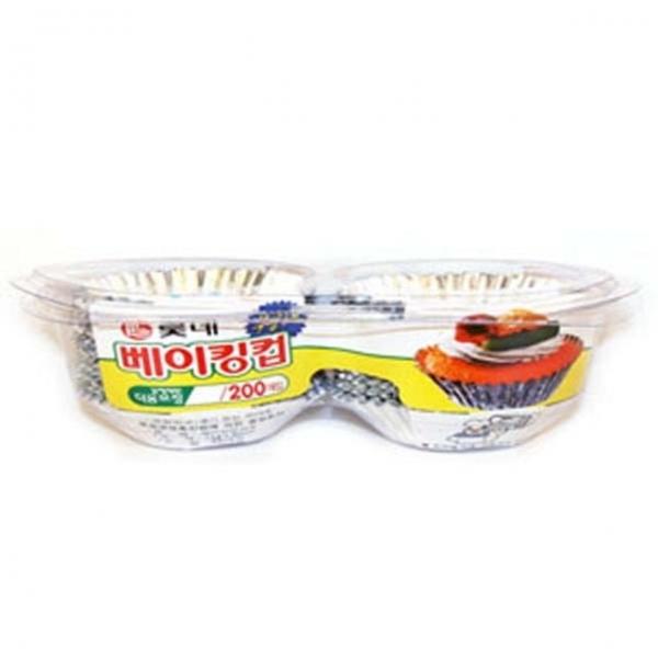 롯데베이킹컵(타원) 알루미늄용기 머핀컵 베이커리용기 디저트용기 은박용기