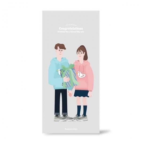 감사용돈카드 일러스트카드 연인카드 감사카드 예쁜카드