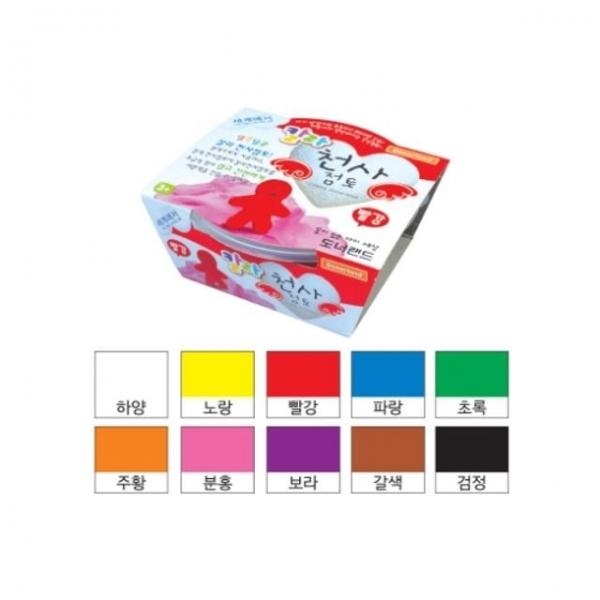 도너랜드)칼라천사점토30g - 빨강 점토놀이 점토공예 클레이수업 촉감놀이 클레이공예