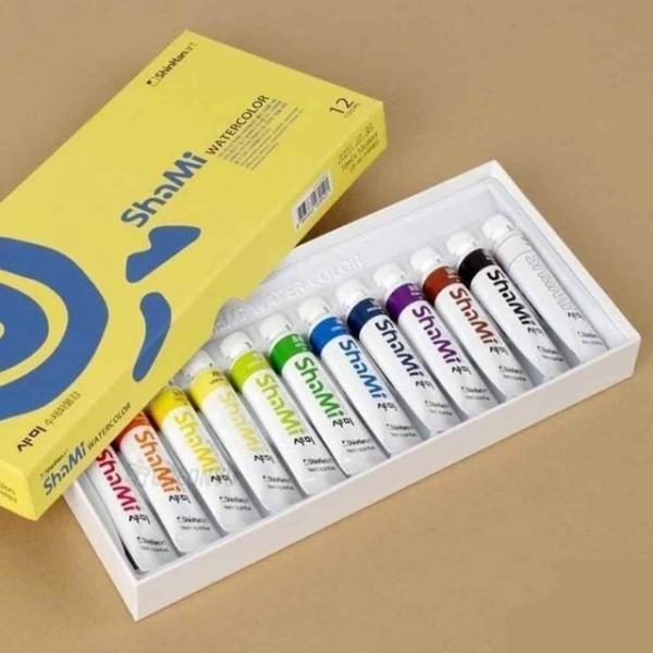 수채화물감 10ml 12색 수채물감세트 그림그리기재료 디자인물감 수채화키트