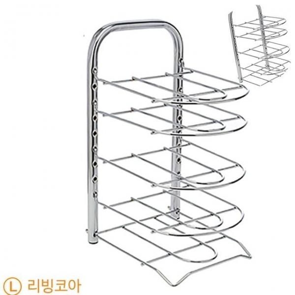 냄비보관대 팬트리수납함 사각 후라이팬 정리대 5단