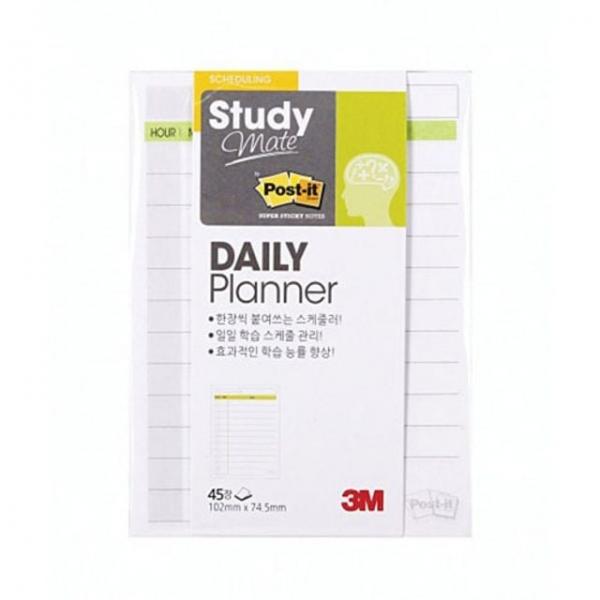 3M)포스트-잇 스터디메이트(데일리 플래너2) 하루계획표 타임플래너 데일리플래너 학습계획표 투드