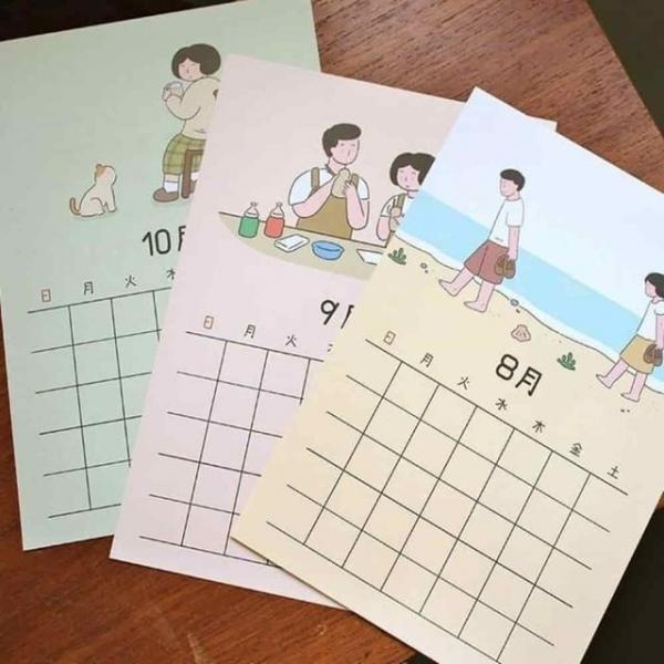 미니 달력 월중계획표 먼슬리다이어리 만년스케줄러 달력스케줄러