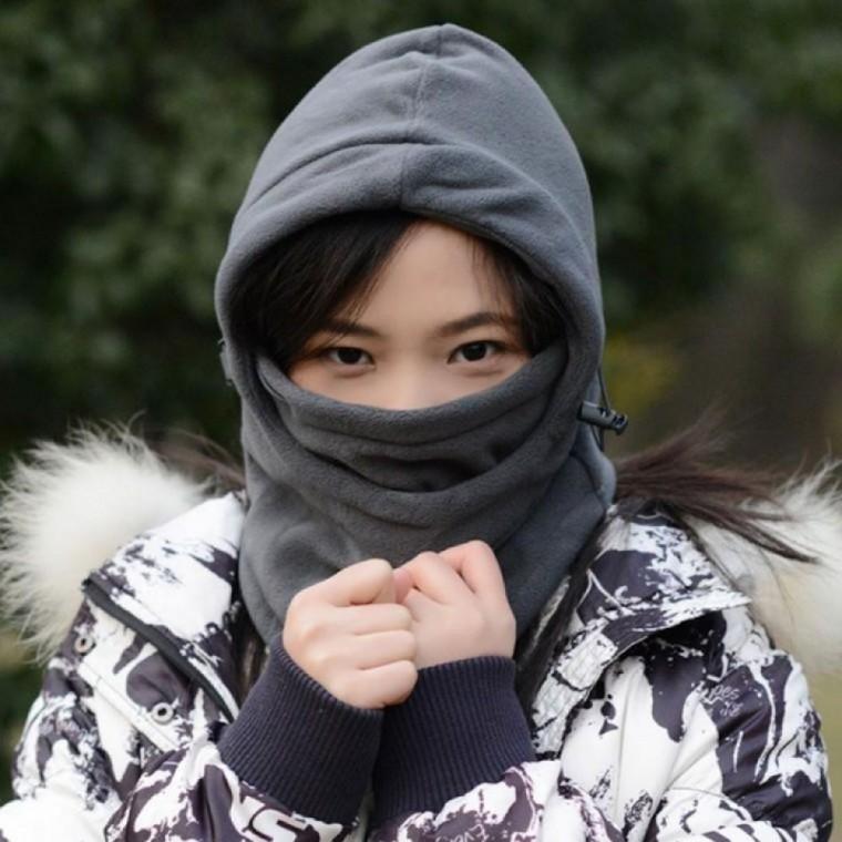 후드 넥워머 그레이 방한 용품 겨울 스포츠 활동