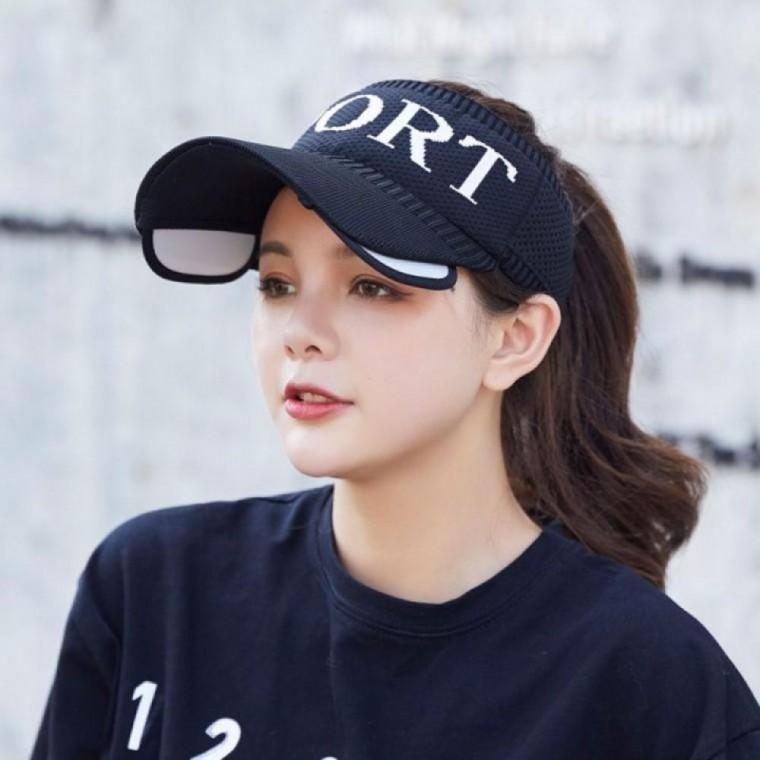 여성용 썬캡 여름 스포츠 블랙 모자 식사 여행 야외 용