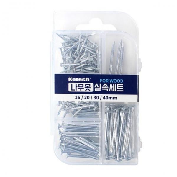 코텍 나무못 실속세트 못세트 목재용못 목공자재 DIY공구 목공용못