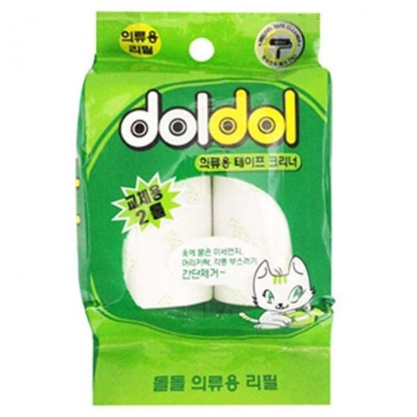 돌돌의류용테이프크리너리필2P(10x10) 돌돌이리필 청소용테이프 옷먼지제거기 테이프클리너리필 돌