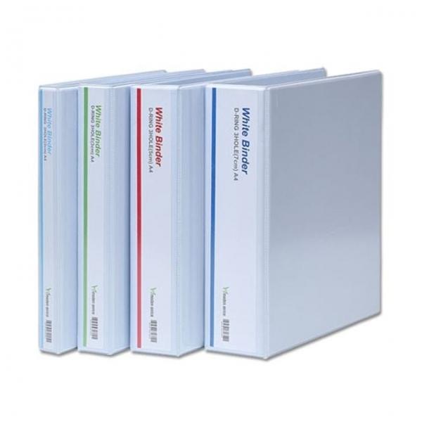 모든오피스)백색투명3공D링바인더(PP/A4/3cm) A4바인더 바인더화일 A4파일철 문서철 3공바인더