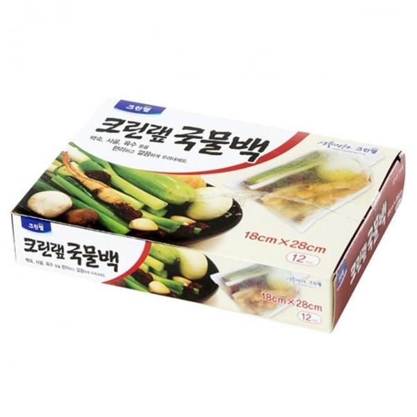 크린랲국물백 18x28x12매 국물용다시팩주머니 멸치다시팩 공티백 티백주머니 국물지퍼백