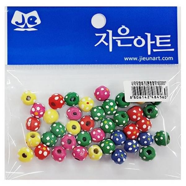 나무모양비즈(원형꽃무늬) 비즈부자재 비즈세트 악세사리재료 원형비즈 비즈재료