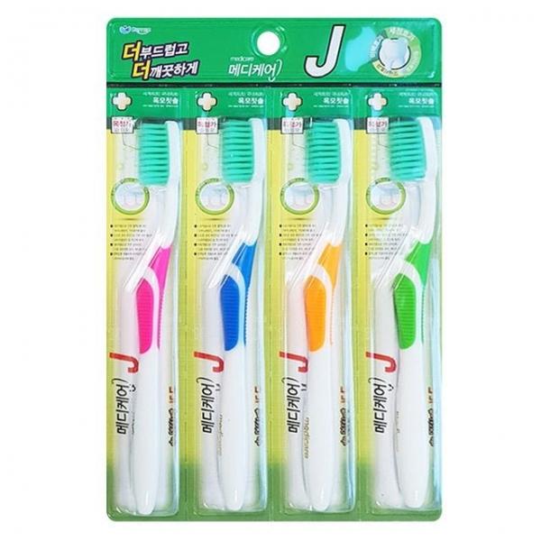 메디케어 옥칫솔 4P 여행용칫솔 칫솔묶음 호텔칫솔 어금니칫솔 미세칫솔