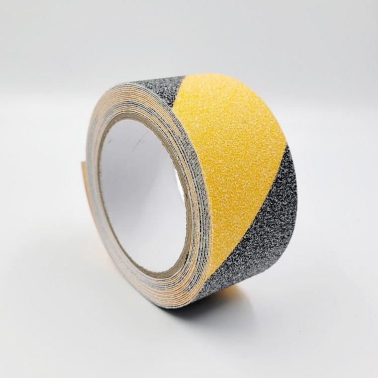 검은색 노란색 미끄럼방지 테이프 5M X 5CM 야외용 안전용