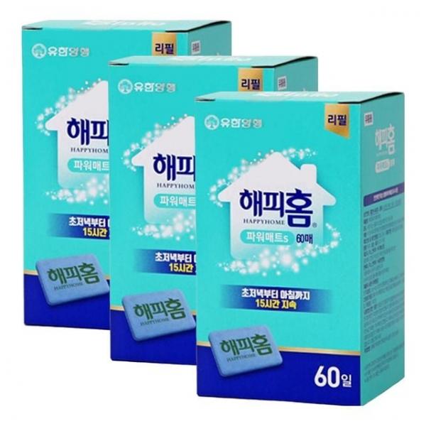 해피홈 파워매트 에스 교체용 60매 X 3개