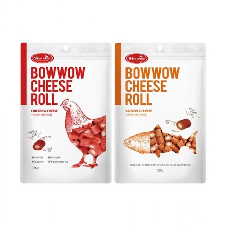 강아지 소프트 큐브 애견간식 치즈롤 120g X3개