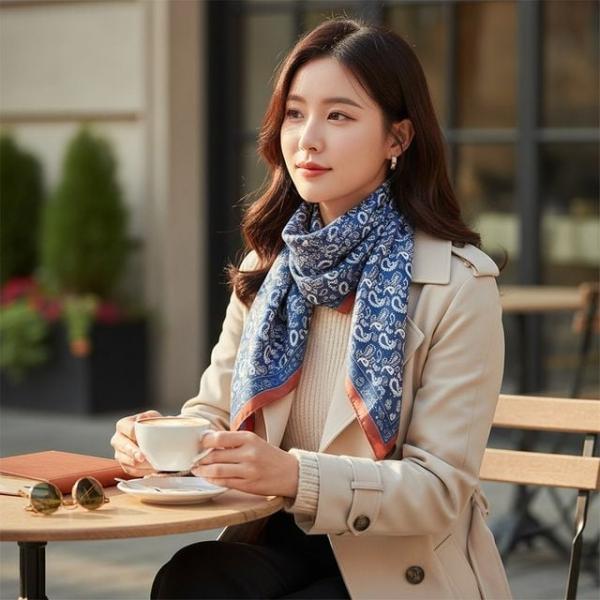 SD-260702 롱 반다나 스카프 아나떼 패턴