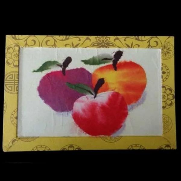 한지그림 사과 한지공예 전통그림 만들기 DIY 재료