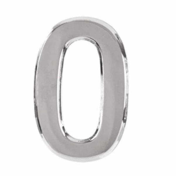 이니셜 숫자 0 은색 120mm 문자스티커