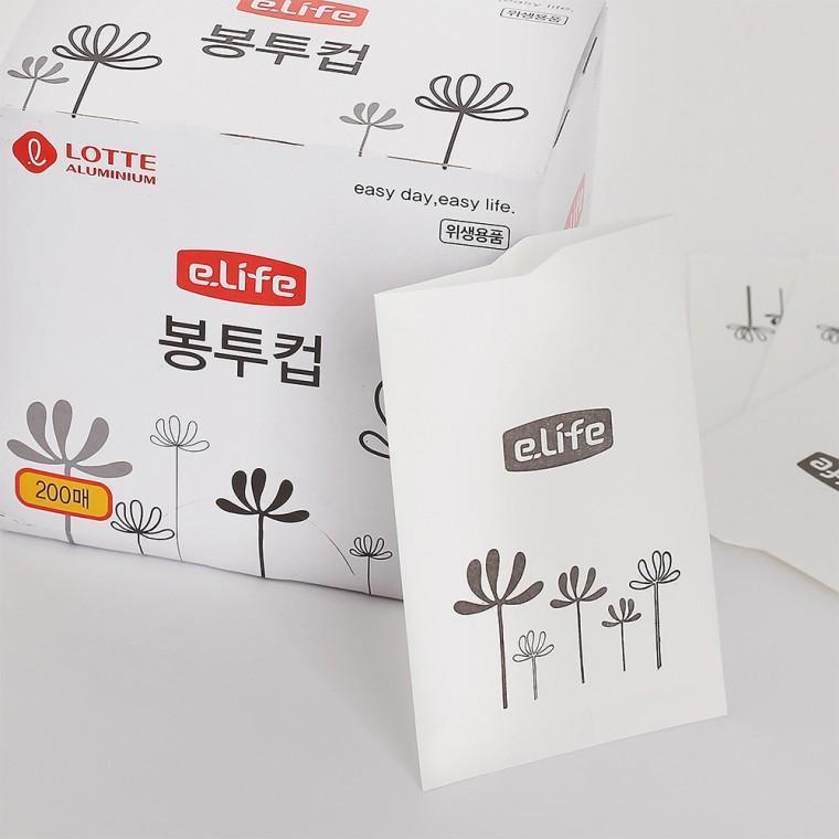 일회용 봉투컵 200매(6x9cm) 일회용종이컵