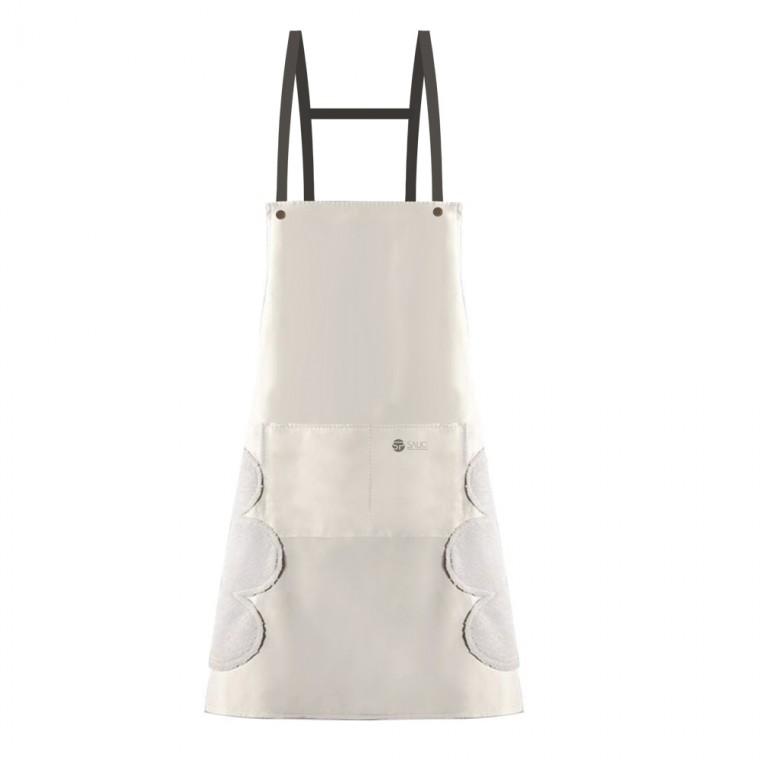장만A649 손닦이 꽃무늬 수건부착 PVC 방수 앞치마 SP SAUCE 일본마트