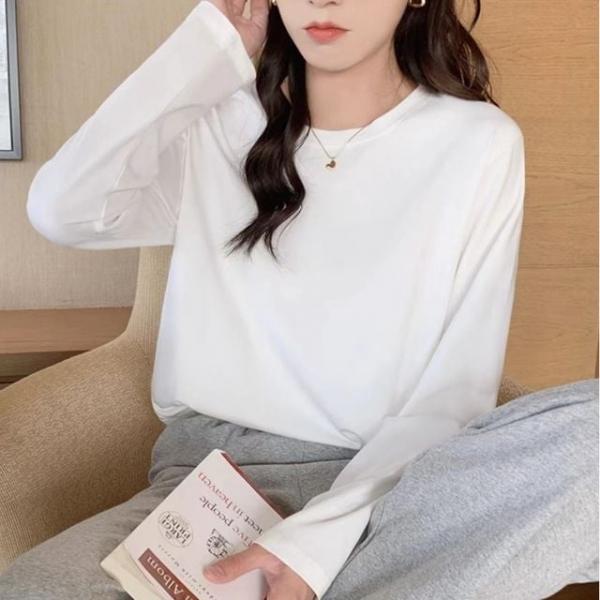 베이직 라운드 긴팔 티셔츠