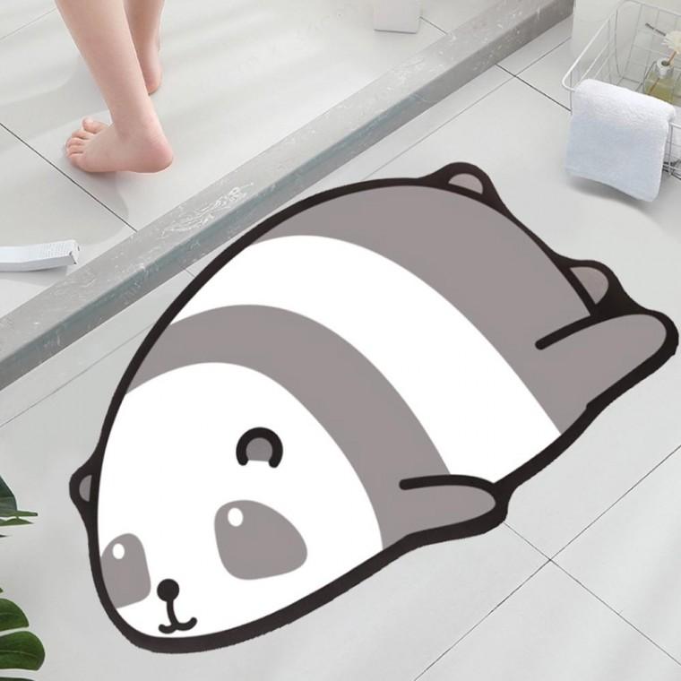 61x39 판다 소프트 규조토 발매트 욕실매트 주방매트 캐릭터 논슬립 깔개 발닦개