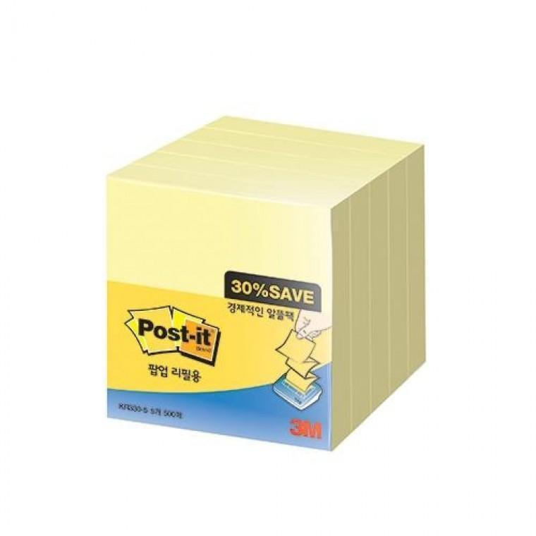 3M)포스트-잇 노트(KR330-5 알뜰팩/76x76mm)