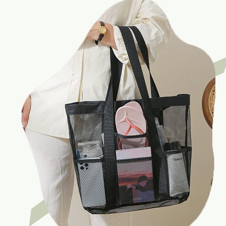 좋은 품질 비치백 수영가방 망사 물놀이 가방 샤워 모래놀이