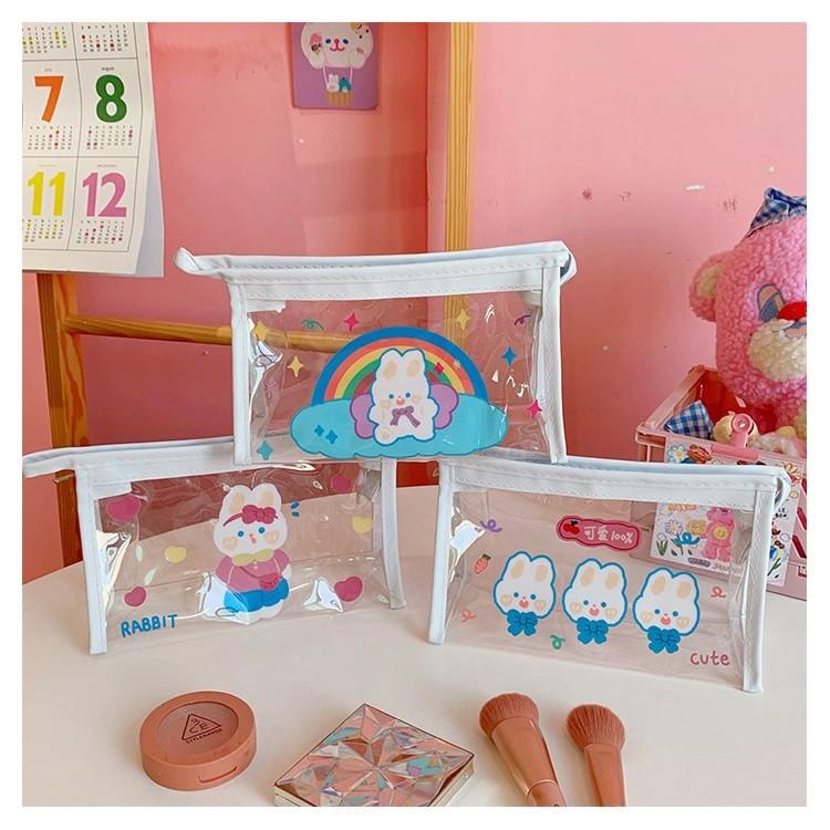 좋은 품질 파우치3종셋트(토끼)겉면방수 20X12 PVC 스티커정리