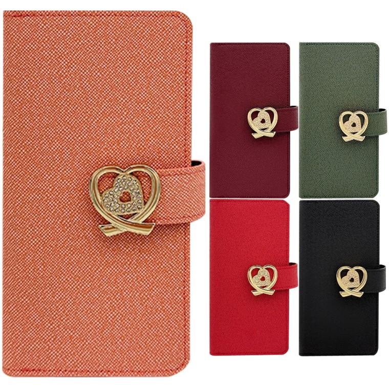 갤럭시와이드6 러브론 체인 스트랩 다이어리 케이스 A136
