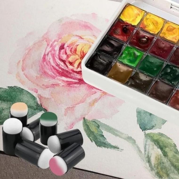 손가락 그림 스펀지