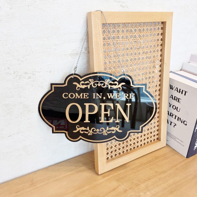 빈티지 스타일 OPEN CLOSED 안내 팻말
