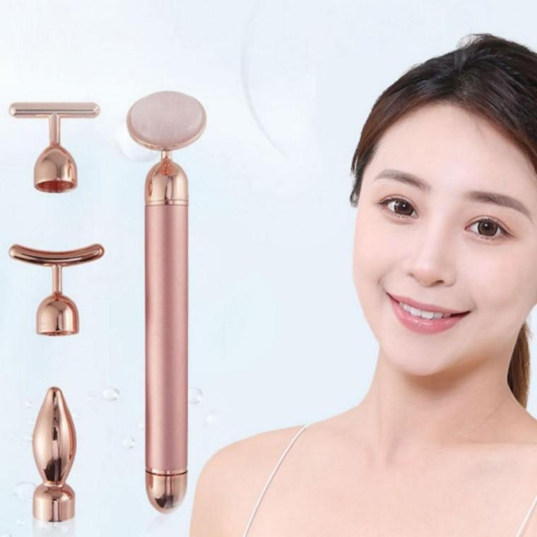 4IN1 페이스롤러 얼굴 마사지 마사지기 리프팅 지압