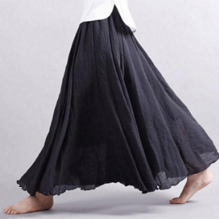 여성 데일리 미니 린넨 치마 스커트 와이드팬츠 롱스커트