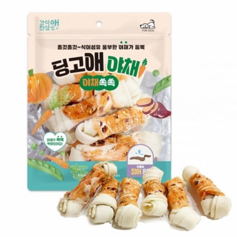 토리 강아지 간식 딩고애야채 마블링 딩고본 장어 8P (M) (4.5in)