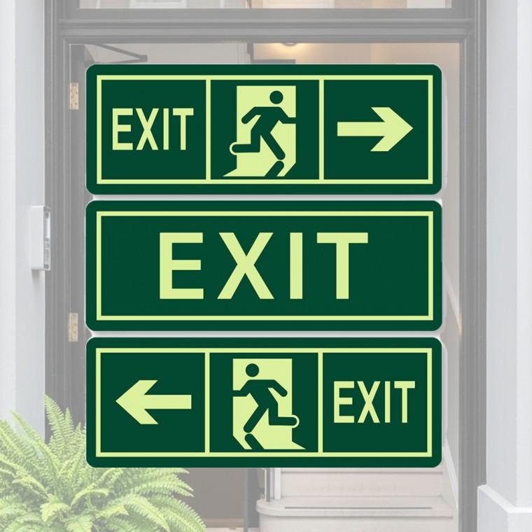 부착식 다방향 야광 EXIT 유도 사인